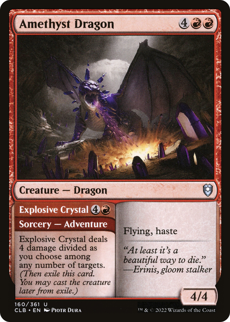 Image of Amethyst Dragon // Explosive Crystal [Commander Legends: Battle for Baldur's Gate]