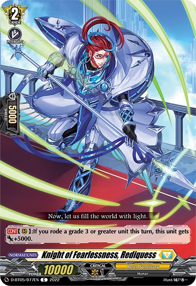 Image of Knight of Fearlessness, Rediquess (D-BT05/077EN) [Triumphant Return of the Brave Heroes]