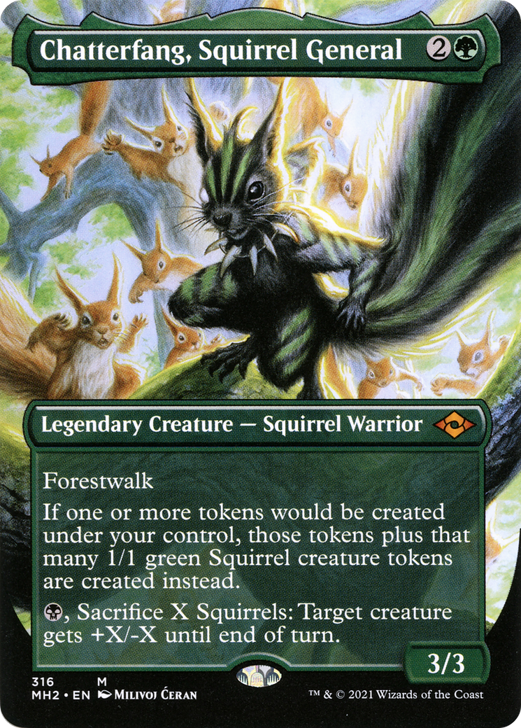 Image of Chatterfang, Squirrel General (Borderless Alternate Art) [Modern Horizons 2]