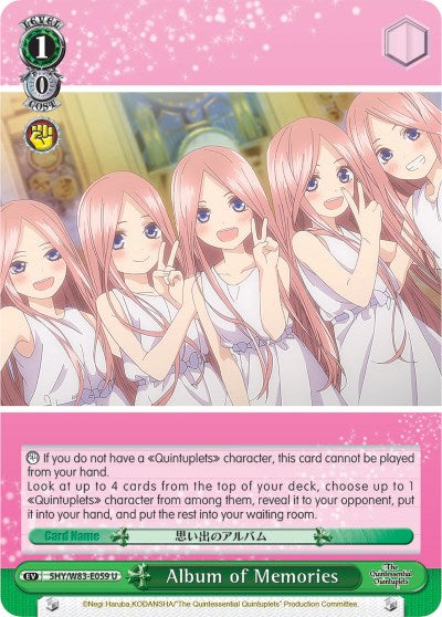 Image of Album of Memories (5HY/W83-E059 U) [The Quintessential Quintuplets]