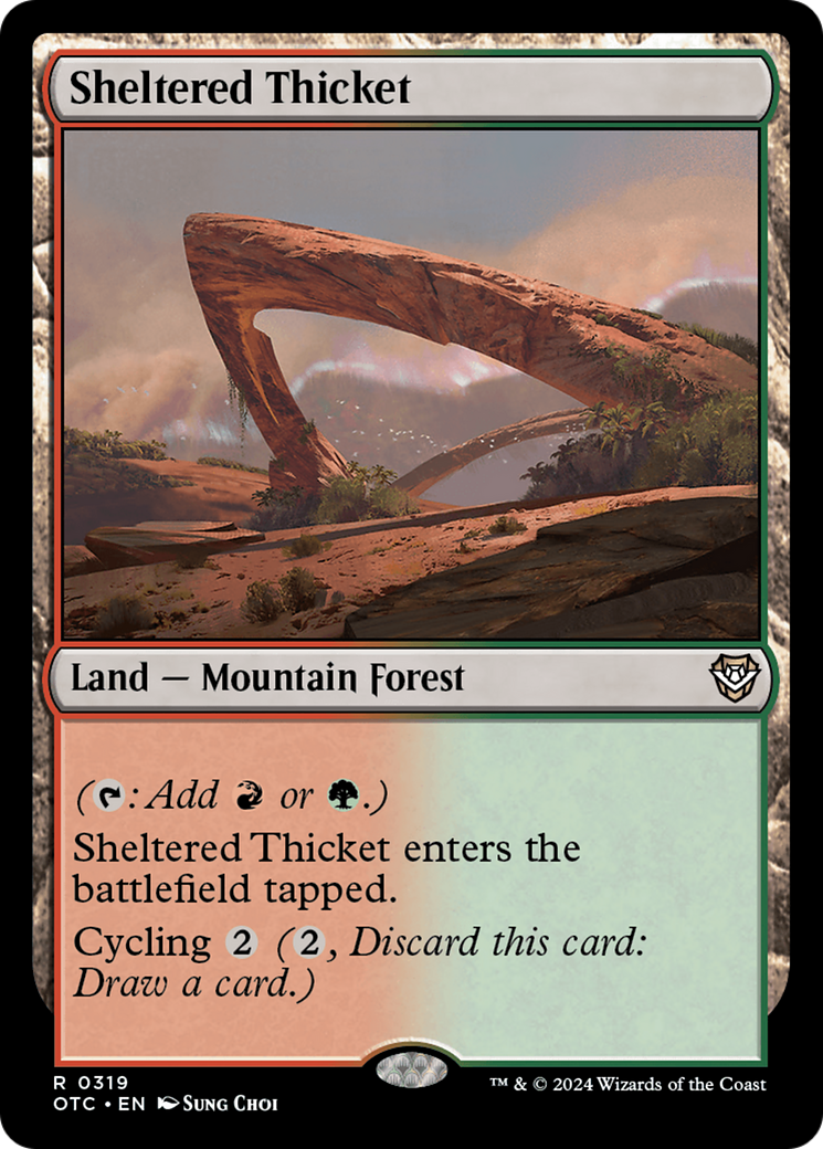 Image of Sheltered Thicket [Outlaws of Thunder Junction Commander]