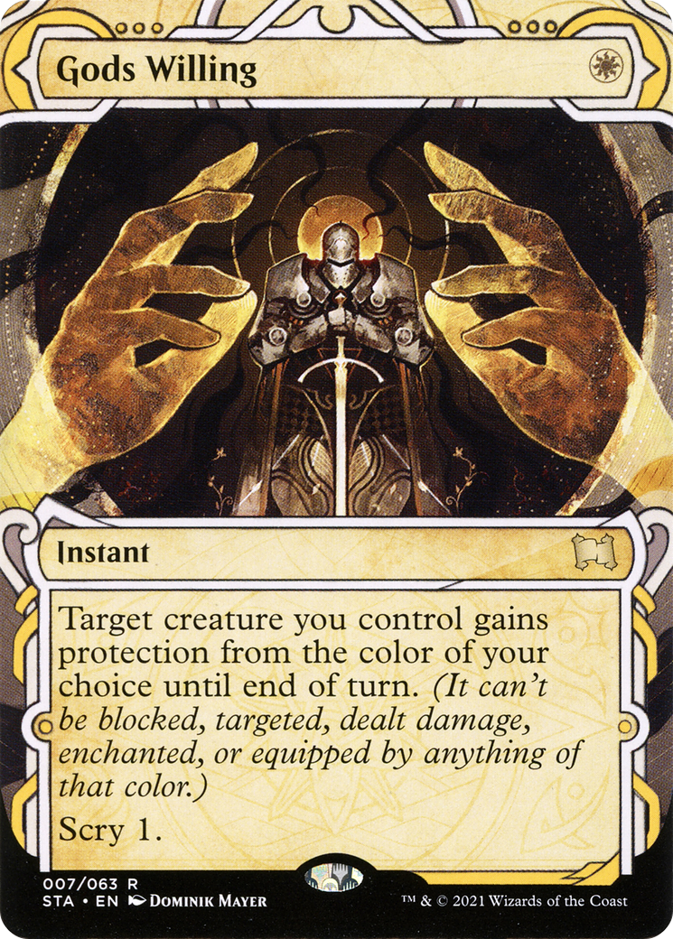 Image of Gods Willing (STA-007) - Strixhaven Mystical Archive: (Showcase) (Borderless) Etched Foil