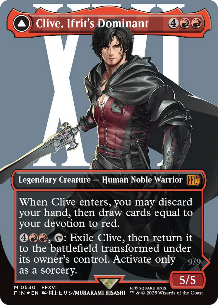 Image of Clive, Ifrit's Dominant // Ifrit, Warden of Inferno (Borderless) (Surge Foil) [FINAL FANTASY]