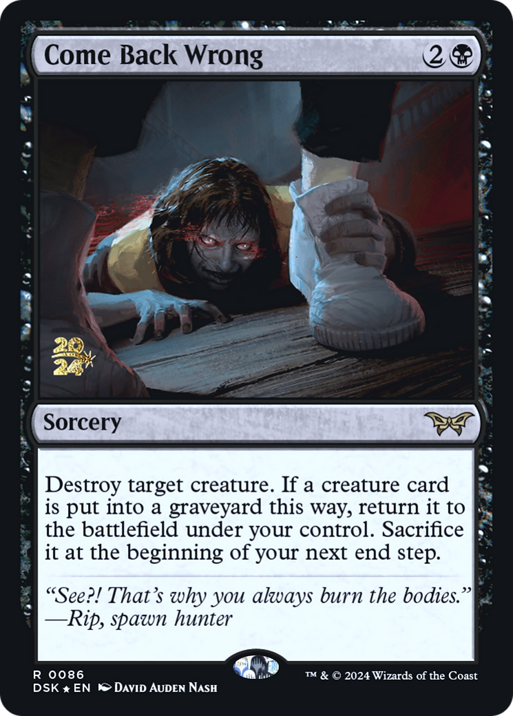 Image of Come Back Wrong (0086) [Duskmourn: House of Horror Prerelease Promos]