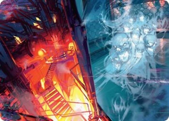 Image of Roaring Furnace // Steaming Sauna Art Card [Duskmourn: House of Horror Art Series]