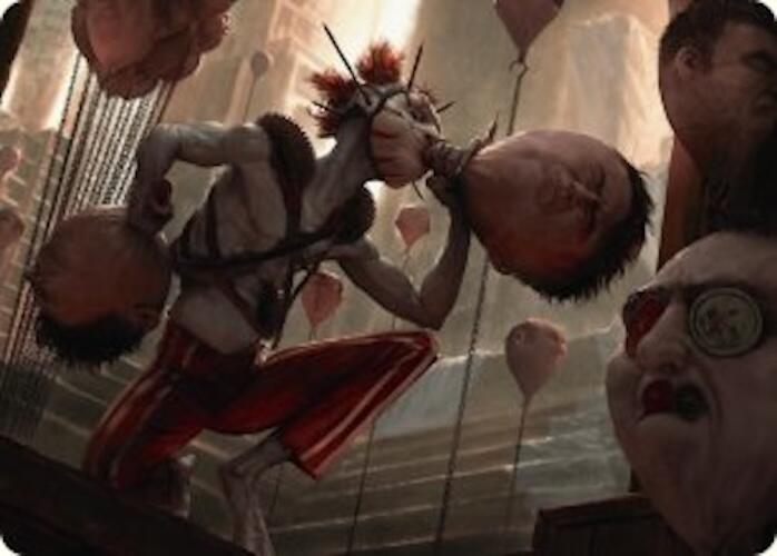 Image of The Jolly Balloon Man Art Card [Duskmourn: House of Horror Art Series]