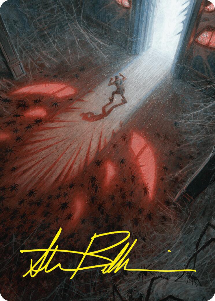 Image of Fear My Authority Art Card (Gold-Stamped Signature) [Duskmourn: House of Horror Art Series]
