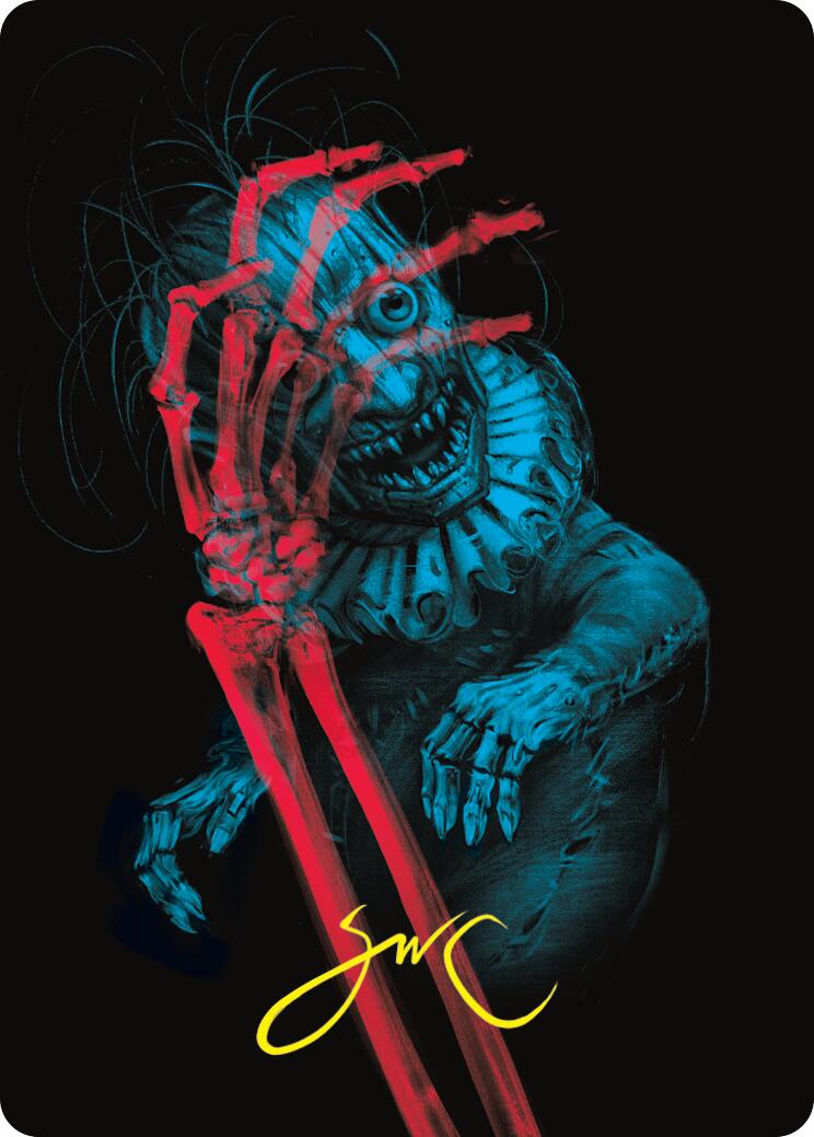 Image of Marvin, Murderous Mimic Art Card (Gold-Stamped Signature) [Duskmourn: House of Horror Art Series]