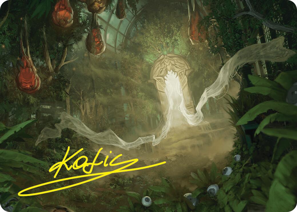 Image of Hushwood Verge Art Card (Gold-Stamped Signature) [Duskmourn: House of Horror Art Series]