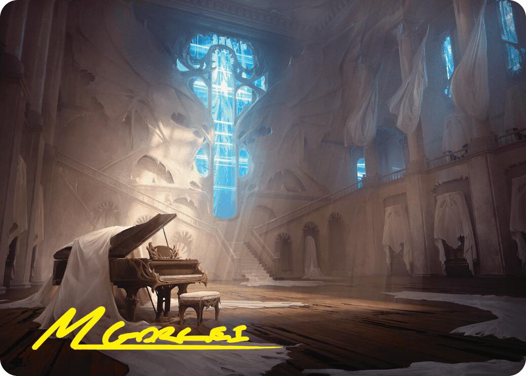 Image of Plains Art Card (Gold-Stamped Signature) [Duskmourn: House of Horror Art Series]