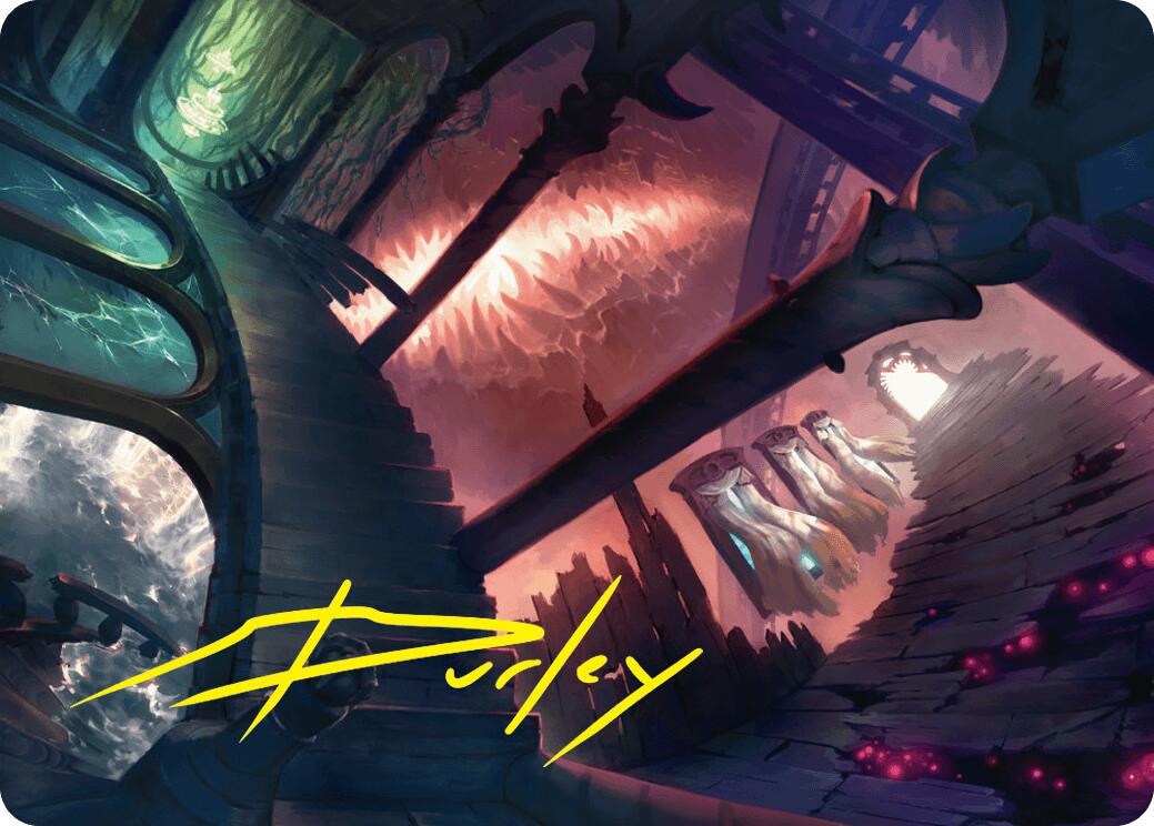 Image of Terramorphic Expanse Art Card (Gold-Stamped Signature) [Duskmourn: House of Horror Art Series]