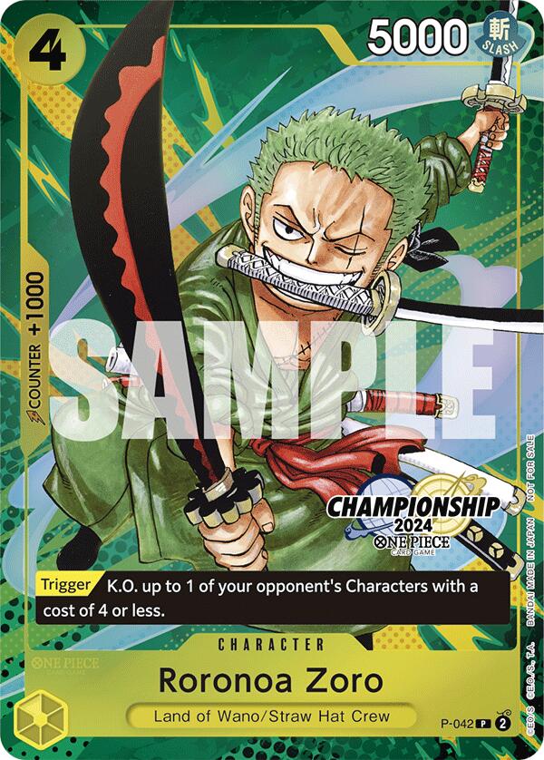 Image of Roronoa Zoro (CS 2024 Event Pack Finalist) [One Piece Promotion Cards]