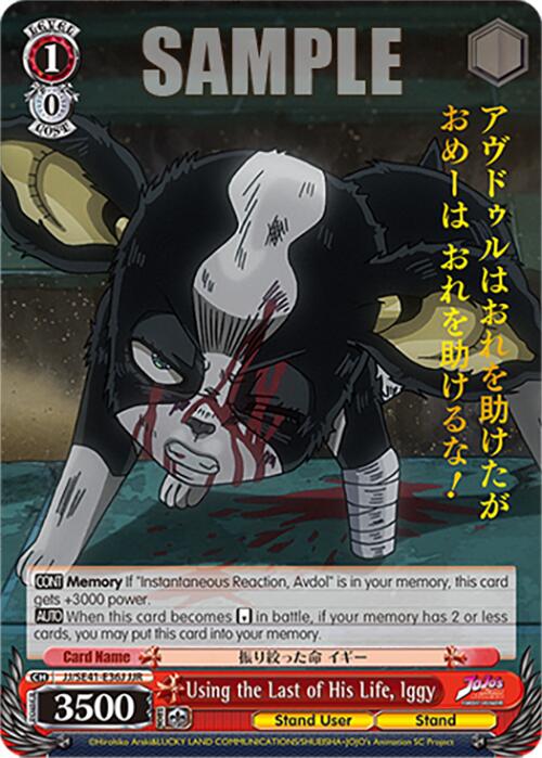 Image of Using the Last of His Life, Iggy (JJ/SE41-E36J JJR) [JoJo's Bizarre Adventure: Golden Wind]