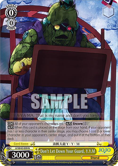 Image of Don't Let Down Your Guard, Y.Y.M (JJ/SE42-E09 N) [JoJo's Bizarre Adventure: Golden Wind]