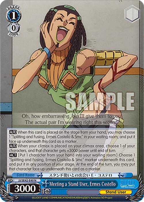 Image of Meeting a Stand User, Ermes Costello (JJ/SE42-E40 N) [JoJo's Bizarre Adventure: Golden Wind]