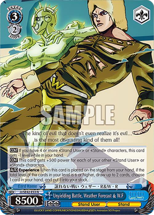 Image of Unyielding Battle, Weather Forecast & W.F (JJ/SE42-E53 N) [JoJo's Bizarre Adventure: Golden Wind]