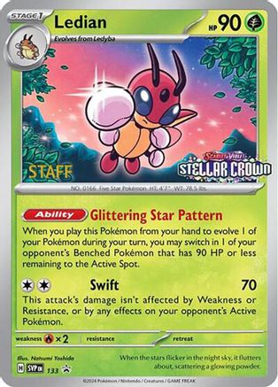 Image of Ledian (133) (Staff Promo) [Scarlet & Violet: Black Star Promos]