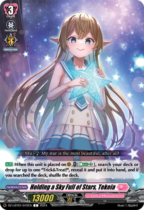 Image of Holding a Sky Full of Stars, Tekeia (DZ-LBT01/072EN) [Lyrical Monasterio Sparkling Stars!]