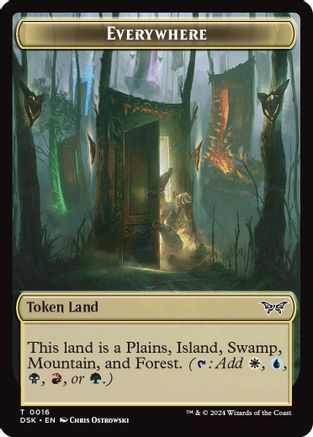 Image of Everywhere // Copy Double-Sided Token [Duskmourn: House of Horror Tokens]