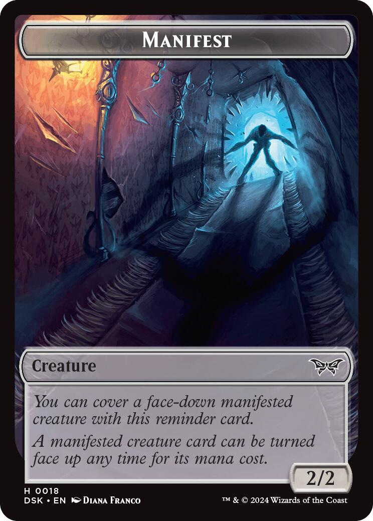 Image of Insect (0005) // Manifest Double-Sided Token [Duskmourn: House of Horror Tokens]