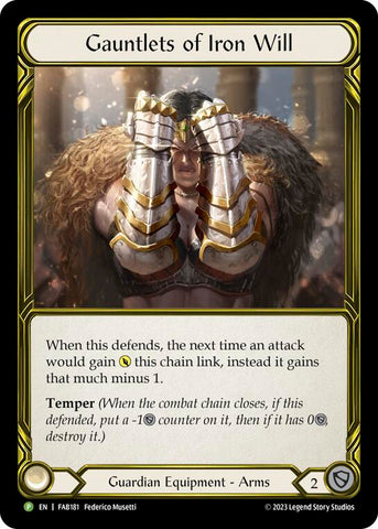 Gauntlets of Iron Will [FAB181] (Promo)  Cold Foil