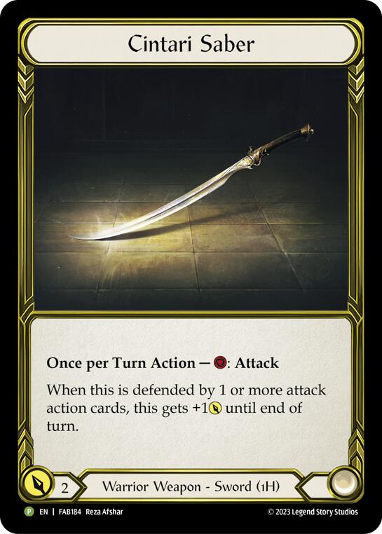 Cintari Saber [FAB184] (Promo)  Cold Foil