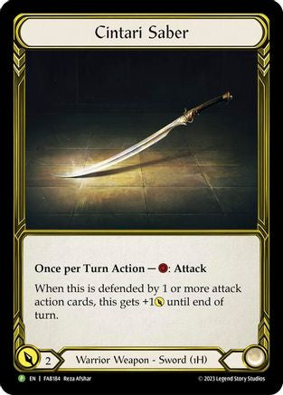 Image of Cintari Saber [FAB184] (Promo)  Cold Foil