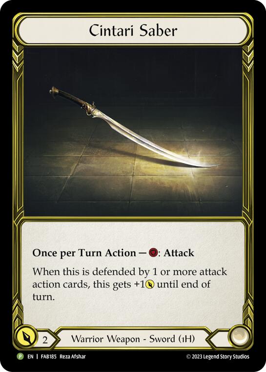 Image of Cintari Saber [FAB185] (Promo)  Cold Foil