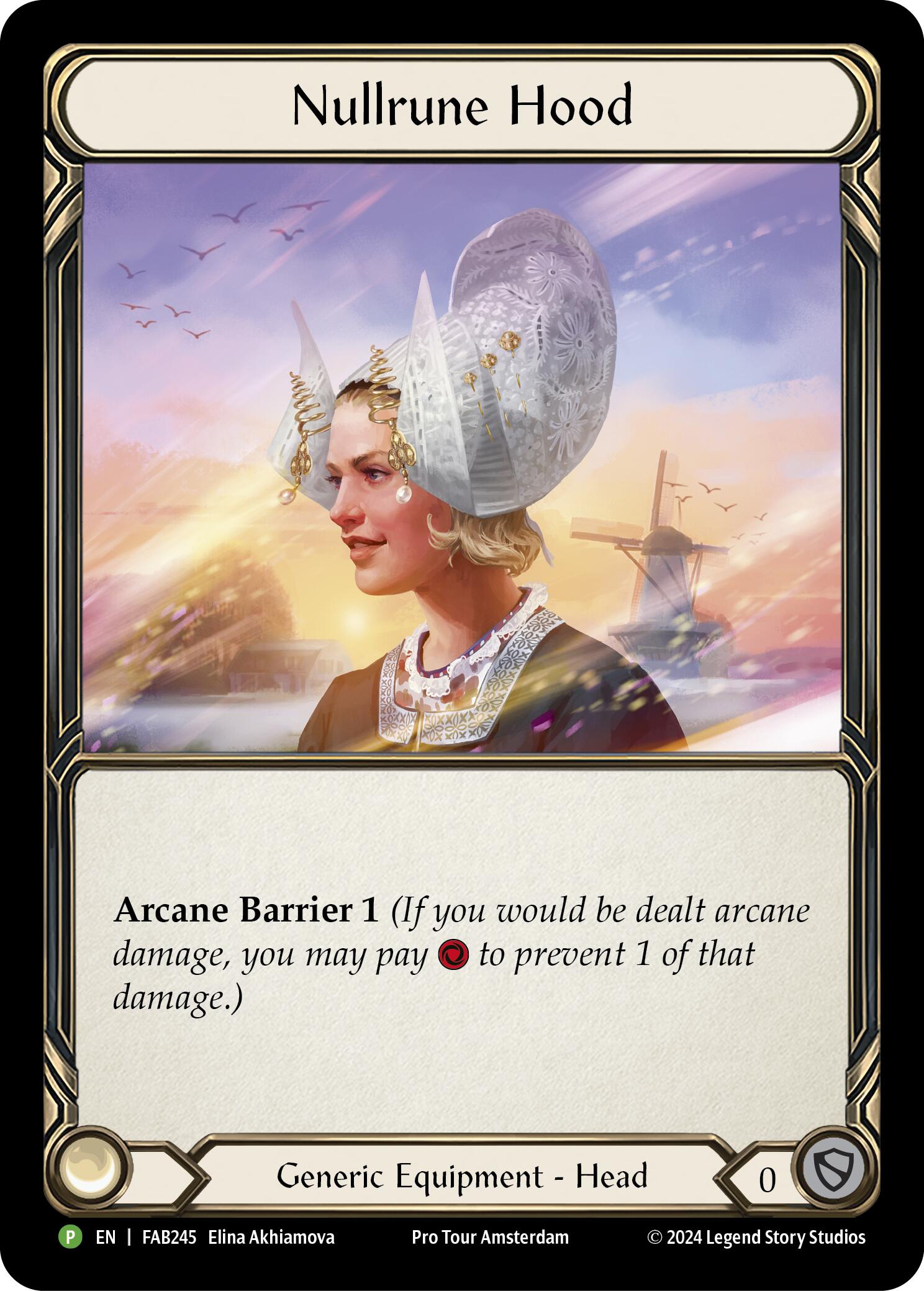 Image of Nullrune Hood (Cold Foil) [FAB245] (Promo)  Rainbow Foil