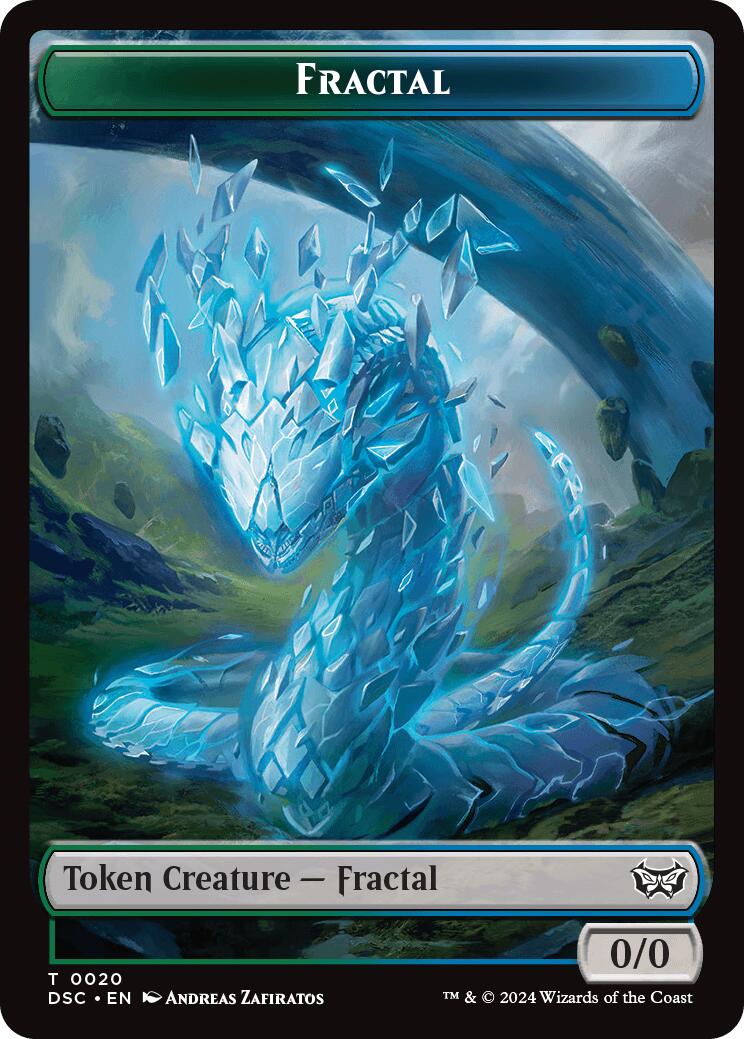 Image of Fractal // Scarecrow Double-Sided Token [Duskmourn: House of Horror Commander Tokens]