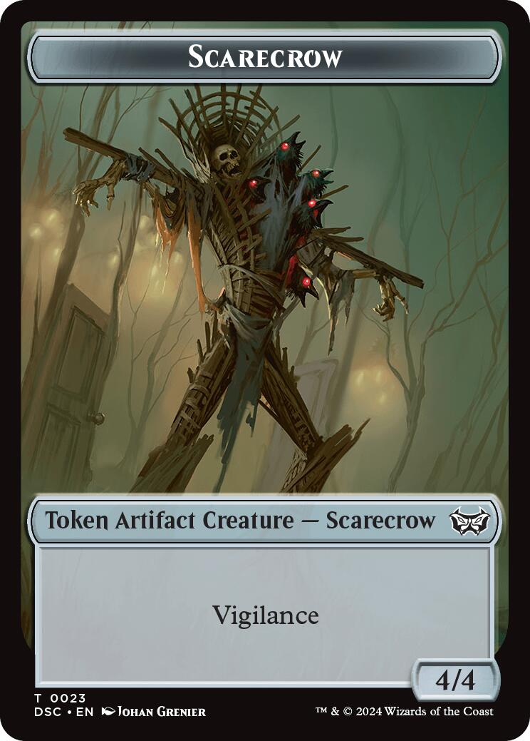 Image of Human Soldier // Scarecrow Double-Sided Token [Duskmourn: House of Horror Commander Tokens]