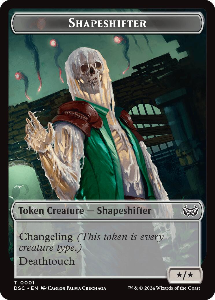 Image of Shapeshifter // Insect (0022) Double-Sided Token [Duskmourn: House of Horror Commander Tokens]