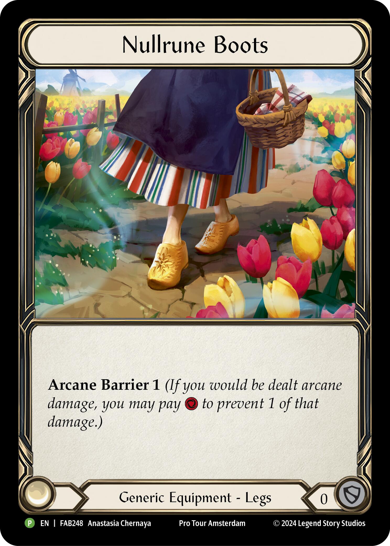 Image of Nullrune Boots (Cold Foil) [FAB248] (Promo)  Rainbow Foil