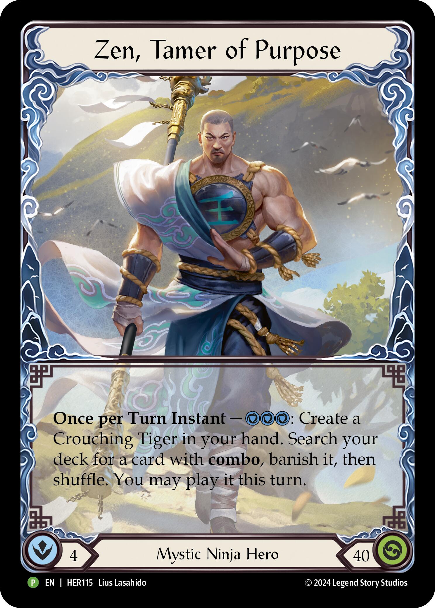Image of Zen, Tamer of Purpose (Cold Foil) [HER115] (Promo)  Rainbow Foil