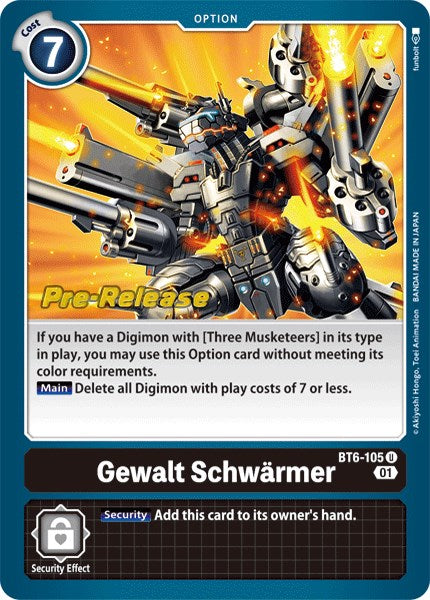 Image of Gewalt Schwarmer [BT6-105] [Double Diamond Pre-Release Cards]