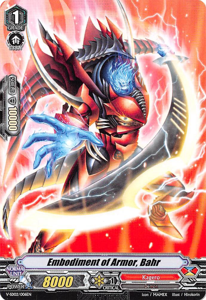 Image of Embodiment of Armor, Bahr (V-SD02/006EN) [2018 Free Experience Deck 