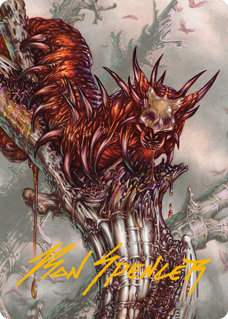 Image of Grist, Voracious Larva Art Card (Gold-Stamped Signature) [Modern Horizons 3 Art Series]