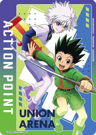 Image of Action Point Card (AP02) (Killua Zoldyck/Gon Freecss) (UE02BT/HTR-1-AP02) - UE02BT HUNTER X HUNTER Foil