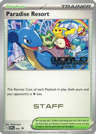 Image of Paradise Resort (045) (World Championships 2023) (Staff) [Scarlet & Violet: Black Star Promos]