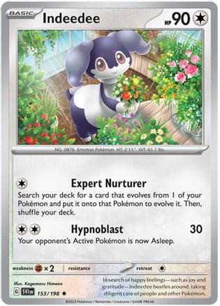 Image of Indeedee (153/198) (Theme Deck Exclusive) [Scarlet & Violet: Base Set]