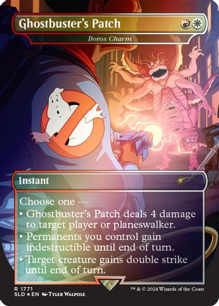 Image of Ghostbuster's Patch - Boros Charm (Rainbow Foil) [Secret Lair Drop Series]