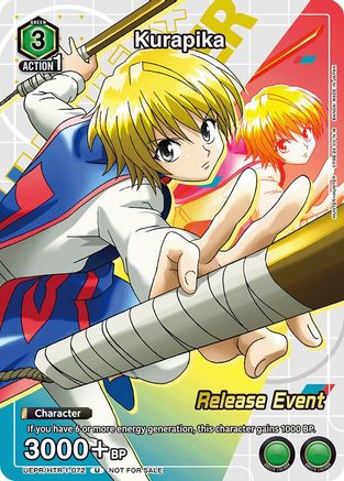 Image of Kurapika (Release Event Participation) (UEPR/HTR-1-072) - UE02BT HUNTER X HUNTER Release Event Cards