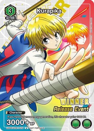 Image of Kurapika (Release Event Winner) (UEPR/HTR-1-072) - UE02BT HUNTER X HUNTER Release Event Cards Foil
