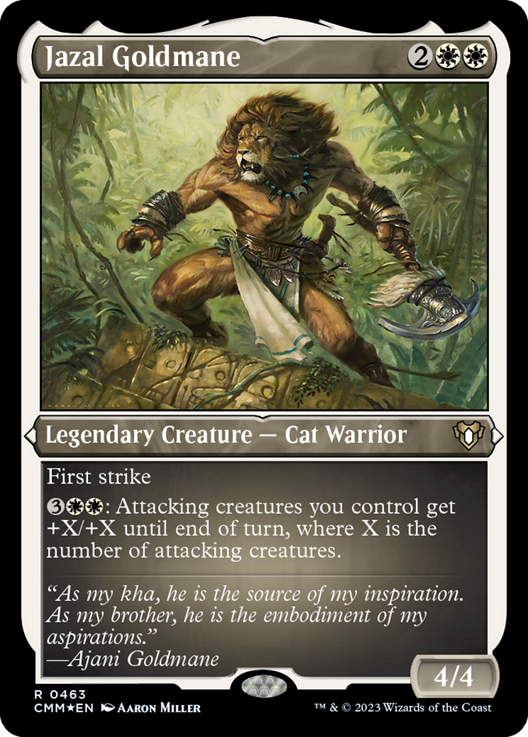 Image of Jazal Goldmane (Foil Etched) [Commander Masters]