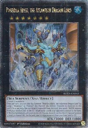 Image of Poseidra Abyss, the Atlantean Dragon Lord (Quarter Century Secret Rare) [ROTA-EN043] Quarter Century Secret Rare