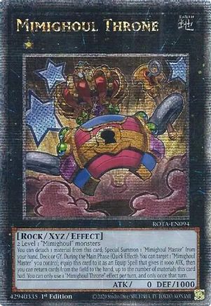 Image of Mimighoul Throne (Quarter Century Secret Rare) [ROTA-EN094] Quarter Century Secret Rare