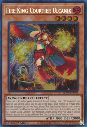 Image of Fire King Courtier Ulcanix [ROTA-EN098] Secret Rare