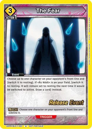 Image of The Fear (UEPR/BLC-1-031) - UE01BT BLEACH ThousandYear Blood War Release Event Cards