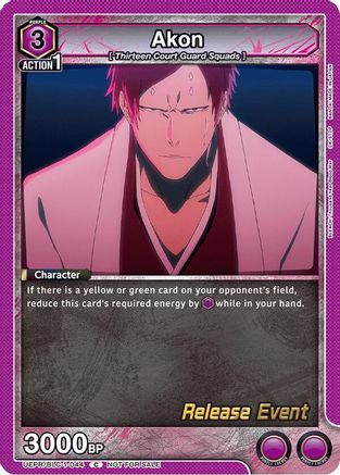 Image of Akon (UEPR/BLC-1-044) - UE01BT BLEACH ThousandYear Blood War Release Event Cards