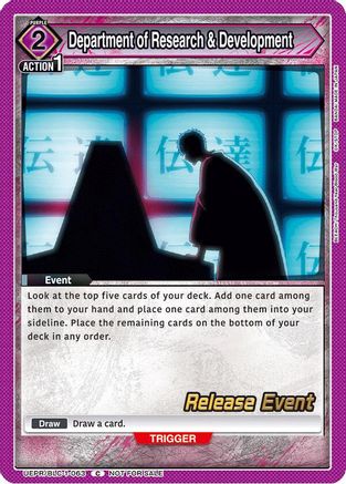 Image of Department of Research & Development (UEPR/BLC-1-063) - UE01BT BLEACH ThousandYear Blood War Release Event Cards